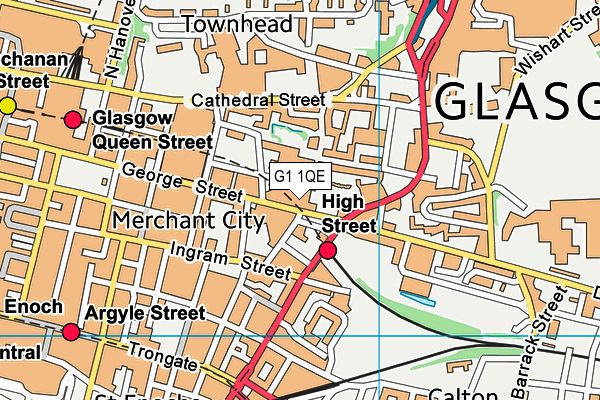 G1 1QE map - OS VectorMap District (Ordnance Survey)