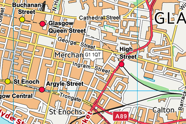 G1 1QT map - OS VectorMap District (Ordnance Survey)