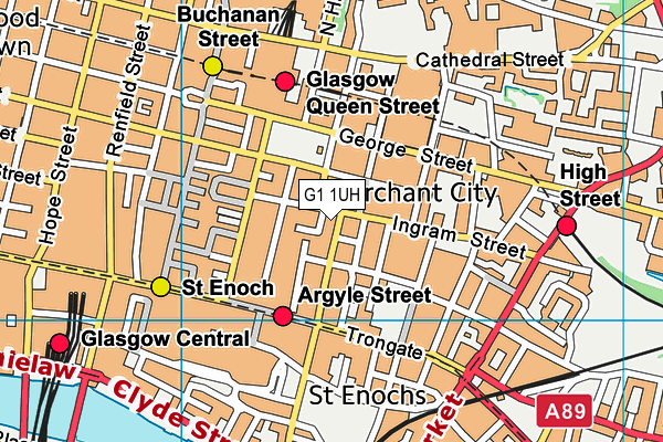 G1 1UH map - OS VectorMap District (Ordnance Survey)