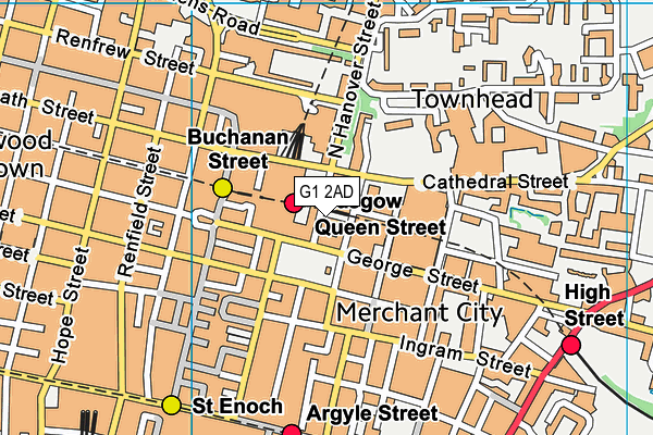 G1 2AD map - OS VectorMap District (Ordnance Survey)