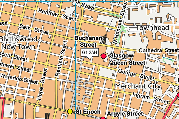 G1 2AH map - OS VectorMap District (Ordnance Survey)