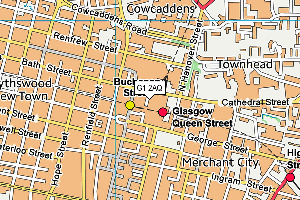 G1 2AQ map - OS VectorMap District (Ordnance Survey)