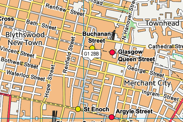 G1 2BB map - OS VectorMap District (Ordnance Survey)