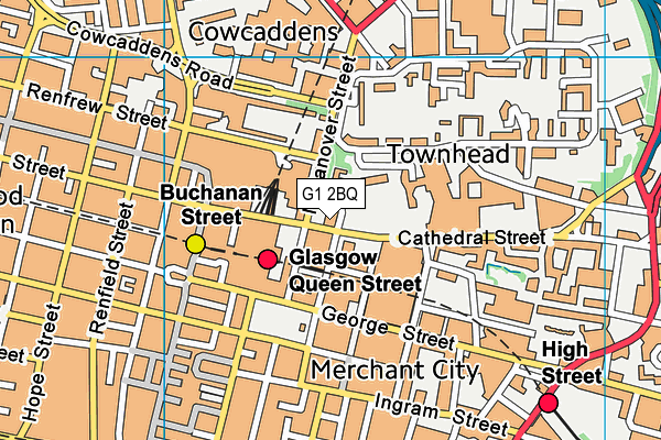 G1 2BQ map - OS VectorMap District (Ordnance Survey)