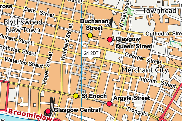 G1 2DT map - OS VectorMap District (Ordnance Survey)