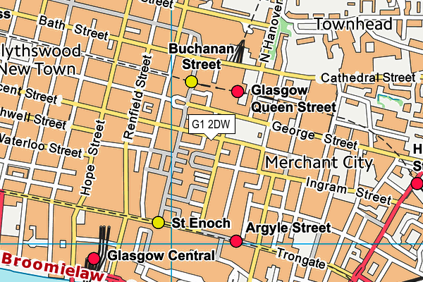 G1 2DW map - OS VectorMap District (Ordnance Survey)