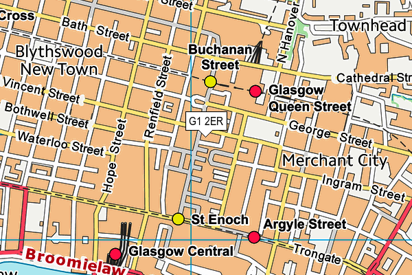 G1 2ER map - OS VectorMap District (Ordnance Survey)