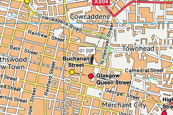 G1 2GF map - OS VectorMap District (Ordnance Survey)