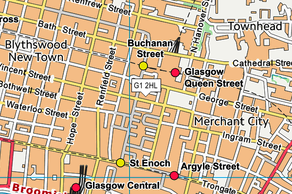 G1 2HL map - OS VectorMap District (Ordnance Survey)