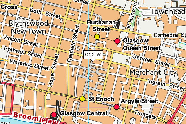 G1 2JW map - OS VectorMap District (Ordnance Survey)