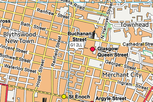 G1 2LL map - OS VectorMap District (Ordnance Survey)