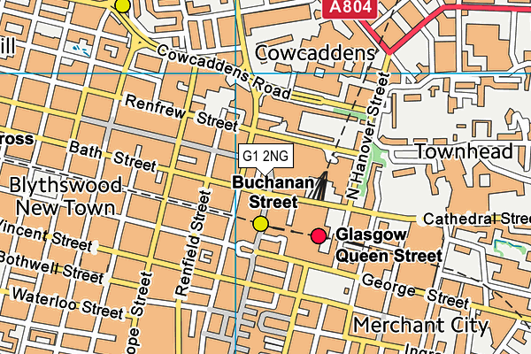 G1 2NG map - OS VectorMap District (Ordnance Survey)