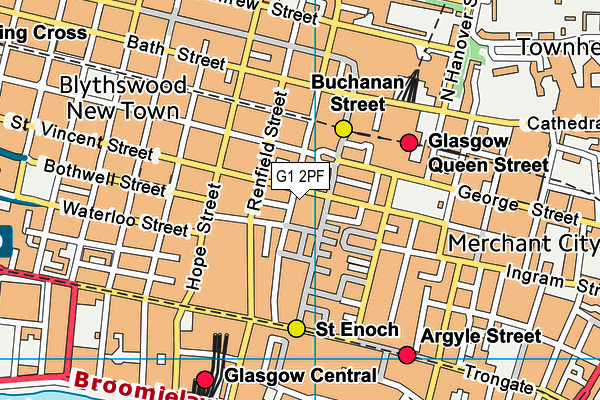 G1 2PF map - OS VectorMap District (Ordnance Survey)