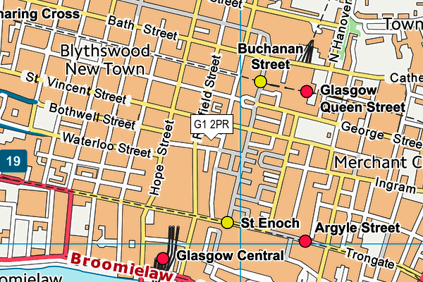 G1 2PR map - OS VectorMap District (Ordnance Survey)