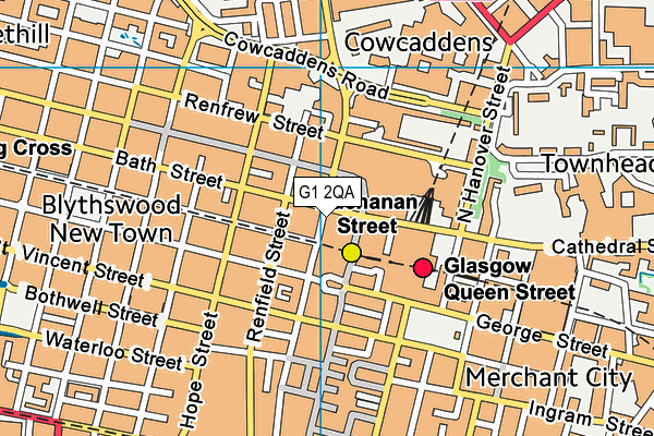 G1 2QA map - OS VectorMap District (Ordnance Survey)