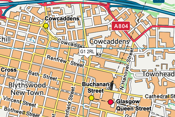 G1 2RL map - OS VectorMap District (Ordnance Survey)