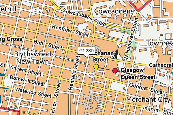 G1 2SD map - OS VectorMap District (Ordnance Survey)