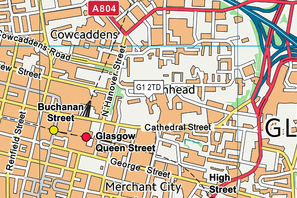 G1 2TD map - OS VectorMap District (Ordnance Survey)