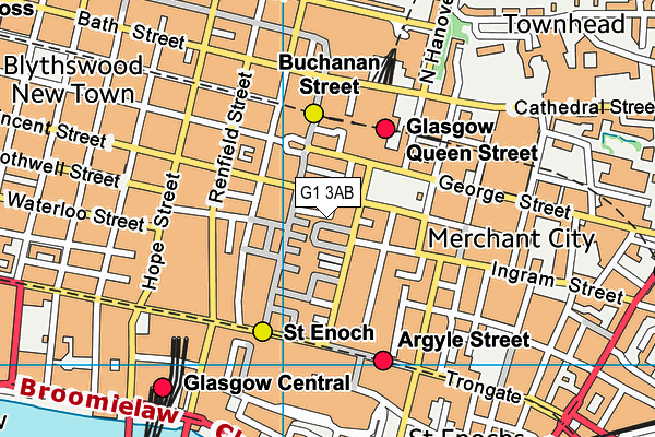 G1 3AB map - OS VectorMap District (Ordnance Survey)