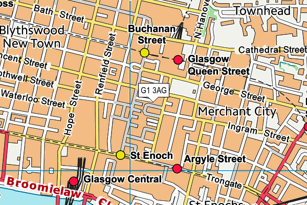 G1 3AG map - OS VectorMap District (Ordnance Survey)