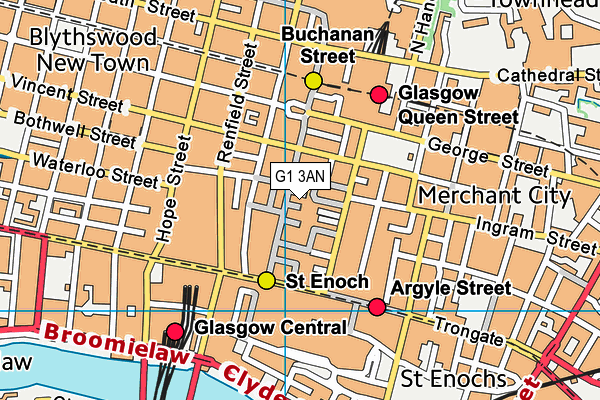 G1 3AN map - OS VectorMap District (Ordnance Survey)