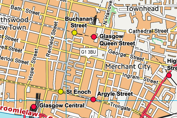 G1 3BU map - OS VectorMap District (Ordnance Survey)