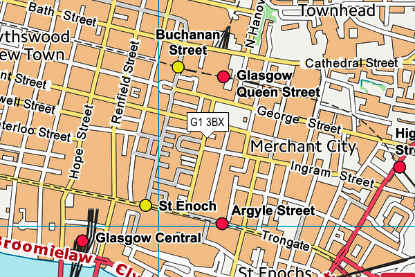 G1 3BX map - OS VectorMap District (Ordnance Survey)