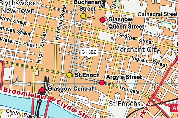 G1 3BZ map - OS VectorMap District (Ordnance Survey)