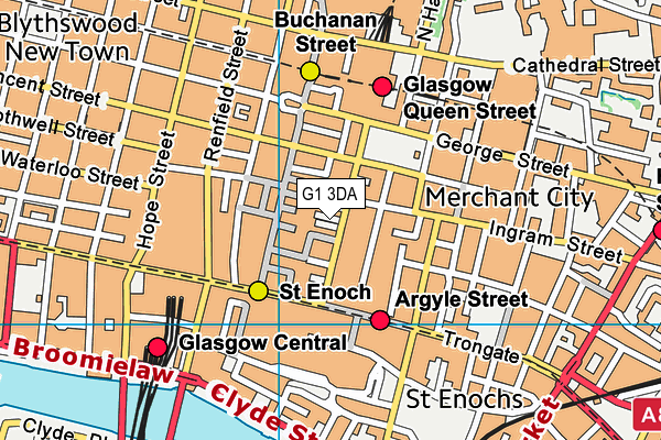 G1 3DA map - OS VectorMap District (Ordnance Survey)