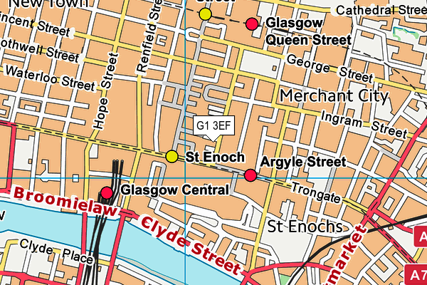 G1 3EF map - OS VectorMap District (Ordnance Survey)