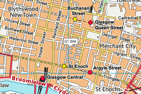 G1 3HA map - OS VectorMap District (Ordnance Survey)