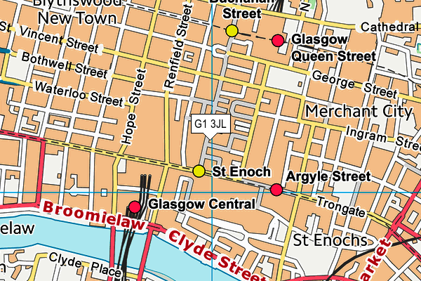 G1 3JL map - OS VectorMap District (Ordnance Survey)