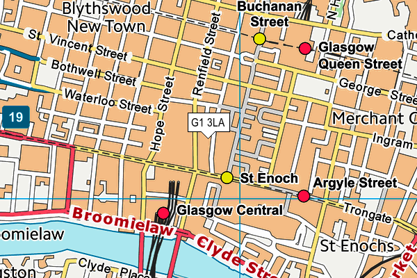 G1 3LA map - OS VectorMap District (Ordnance Survey)