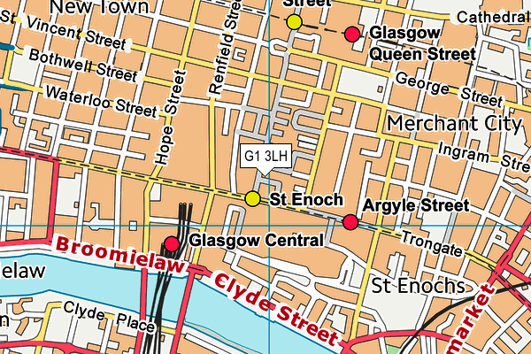 G1 3LH map - OS VectorMap District (Ordnance Survey)