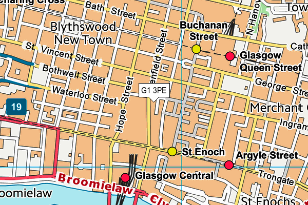 G1 3PE map - OS VectorMap District (Ordnance Survey)