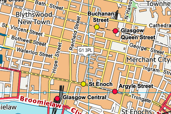 G1 3PL map - OS VectorMap District (Ordnance Survey)