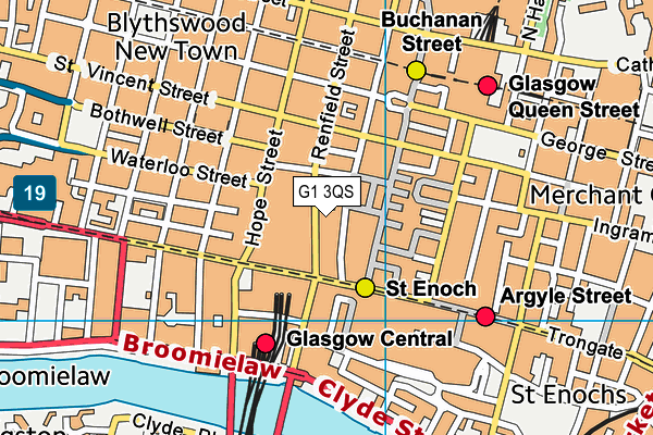 G1 3QS map - OS VectorMap District (Ordnance Survey)