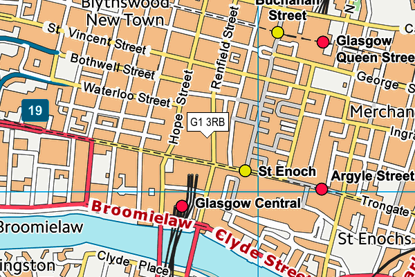 G1 3RB map - OS VectorMap District (Ordnance Survey)