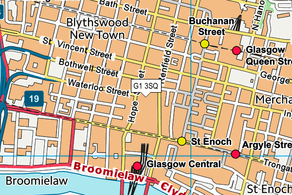 G1 3SQ map - OS VectorMap District (Ordnance Survey)