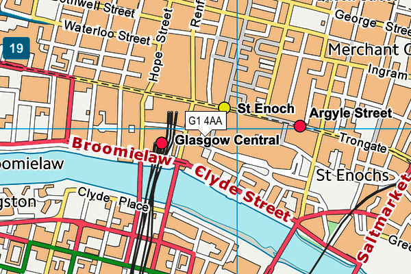 G1 4AA map - OS VectorMap District (Ordnance Survey)