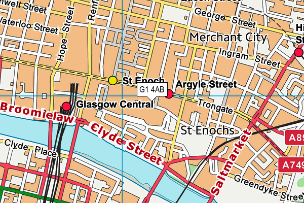 G1 4AB map - OS VectorMap District (Ordnance Survey)