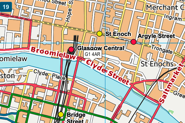 G1 4AR map - OS VectorMap District (Ordnance Survey)