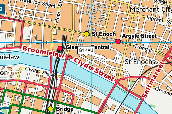 G1 4AU map - OS VectorMap District (Ordnance Survey)