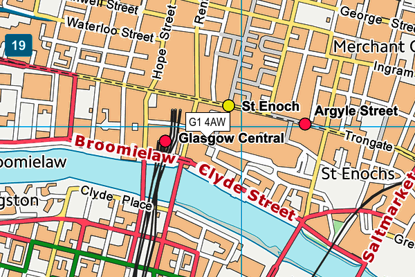 G1 4AW map - OS VectorMap District (Ordnance Survey)