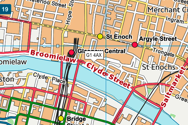 G1 4AX map - OS VectorMap District (Ordnance Survey)