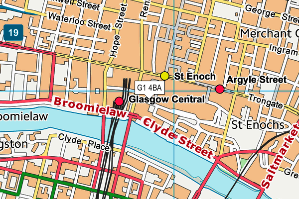 G1 4BA map - OS VectorMap District (Ordnance Survey)