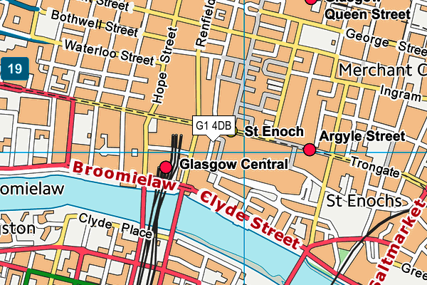 G1 4DB map - OS VectorMap District (Ordnance Survey)