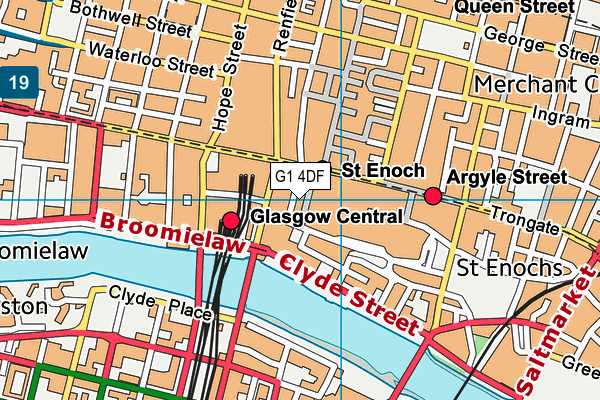 G1 4DF map - OS VectorMap District (Ordnance Survey)