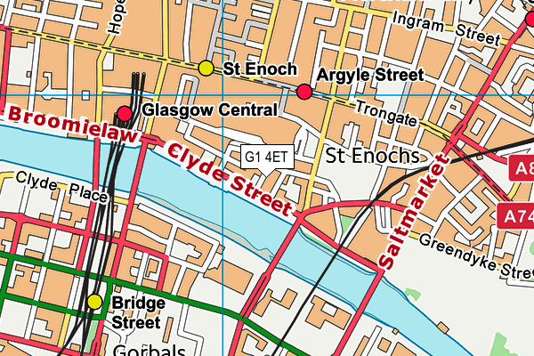 G1 4ET map - OS VectorMap District (Ordnance Survey)