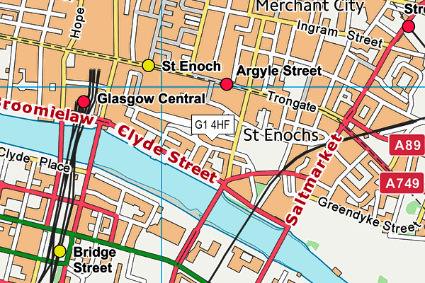 G1 4HF map - OS VectorMap District (Ordnance Survey)